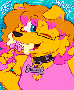 Avery with a Bone Avery with a Bone